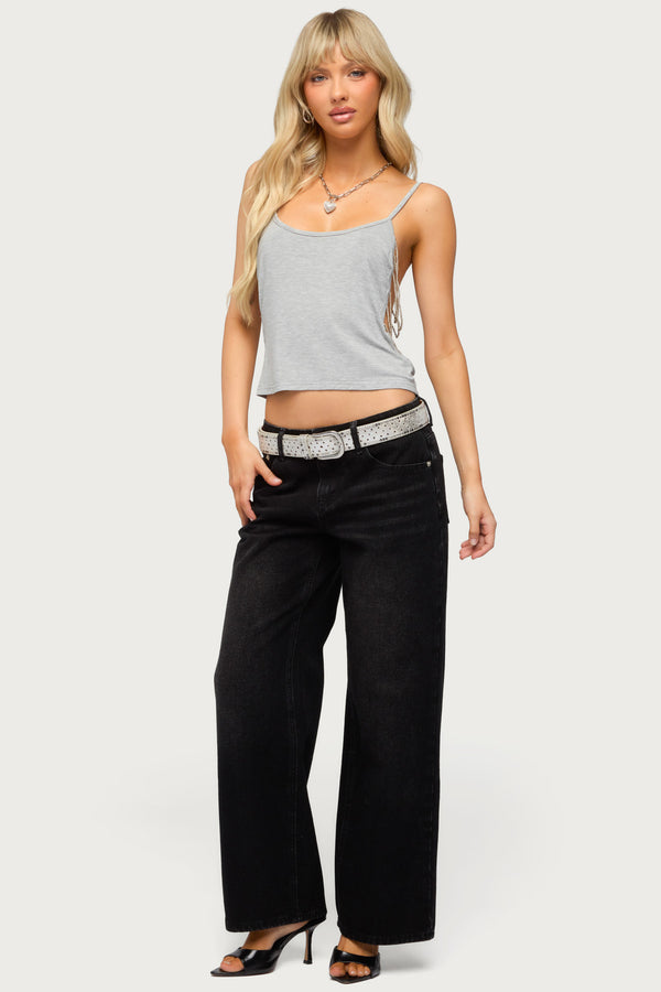 Petite Raelynn Washed Low Rise Baggy Jeans view 1