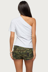 Yurey Gathered One Shoulder Top