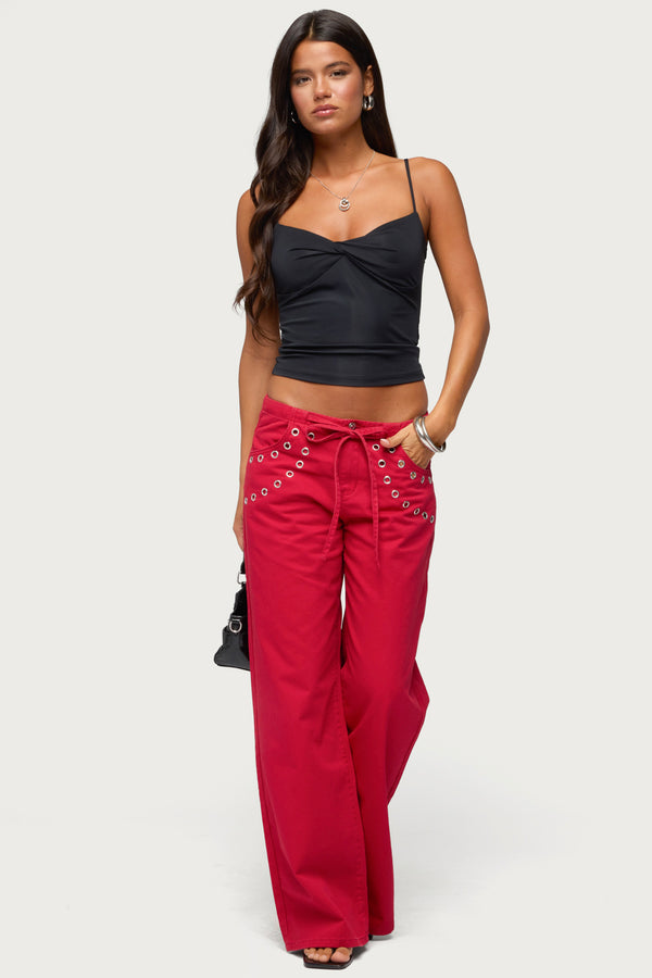 Kala Grommet Low Rise Baggy Jeans view 1