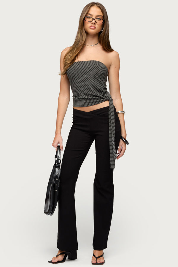 Margotte Striped Strapless Top view 2