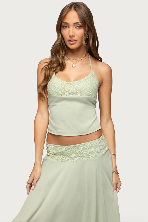 Evia Lacey Backless Halter Top view 2
