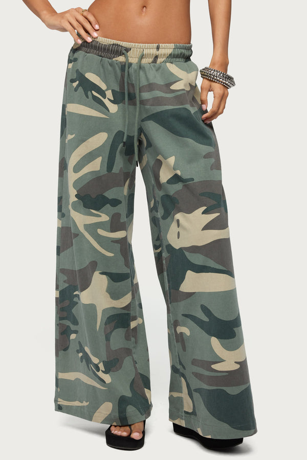 Allen Camo Wide Leg Sweatpants view 2