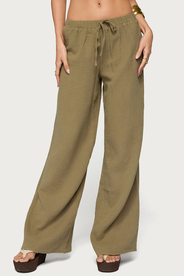 Viktoria Wide Leg Gauze Pants view 2