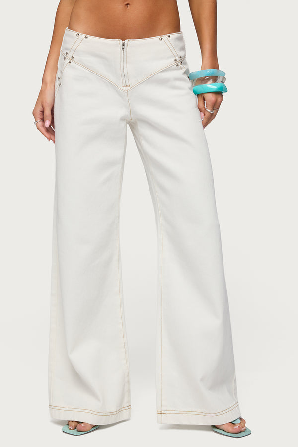 Kianni Low Rise Wide Leg Jeans view 2