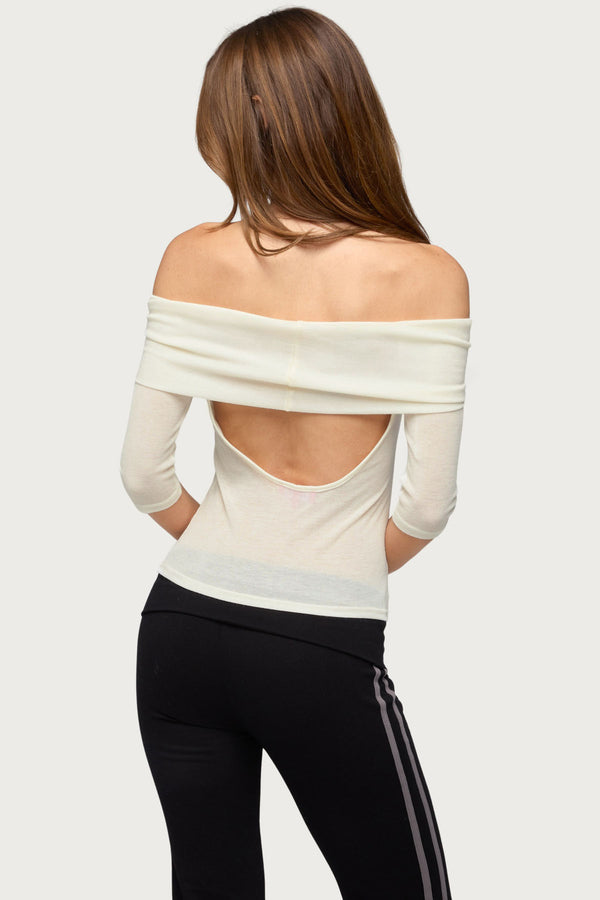 Thais Foldover Backless Top view 1