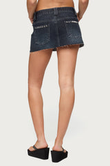 Nicole Studded Denim Mini Skirt