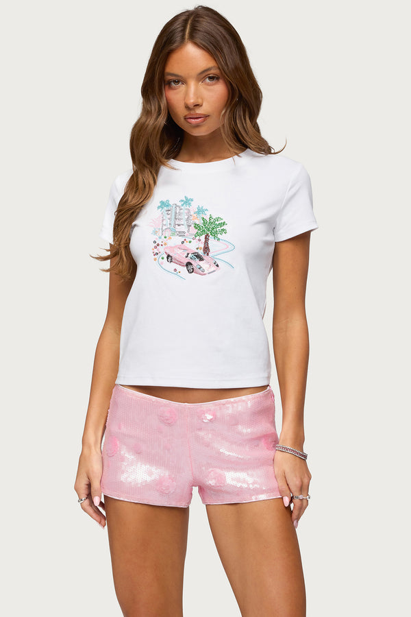 City Angel Beaded Baby T Shirt view 1