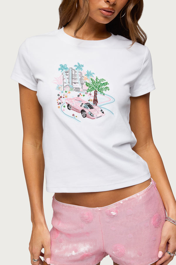 City Angel Beaded Baby T Shirt view 2