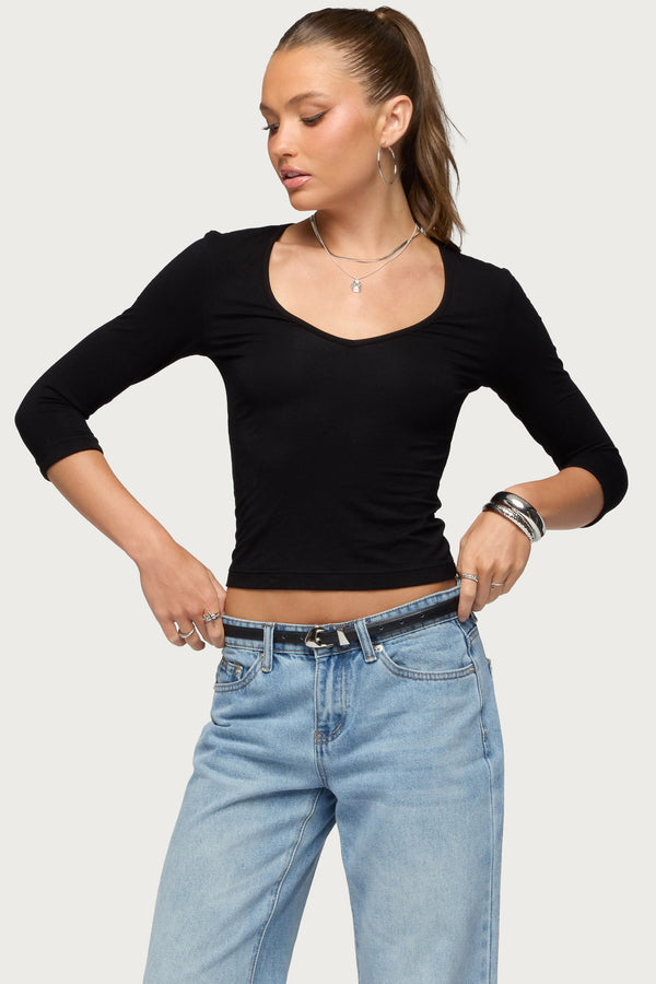Jamila Three-Quarter Sleeve Top view 1