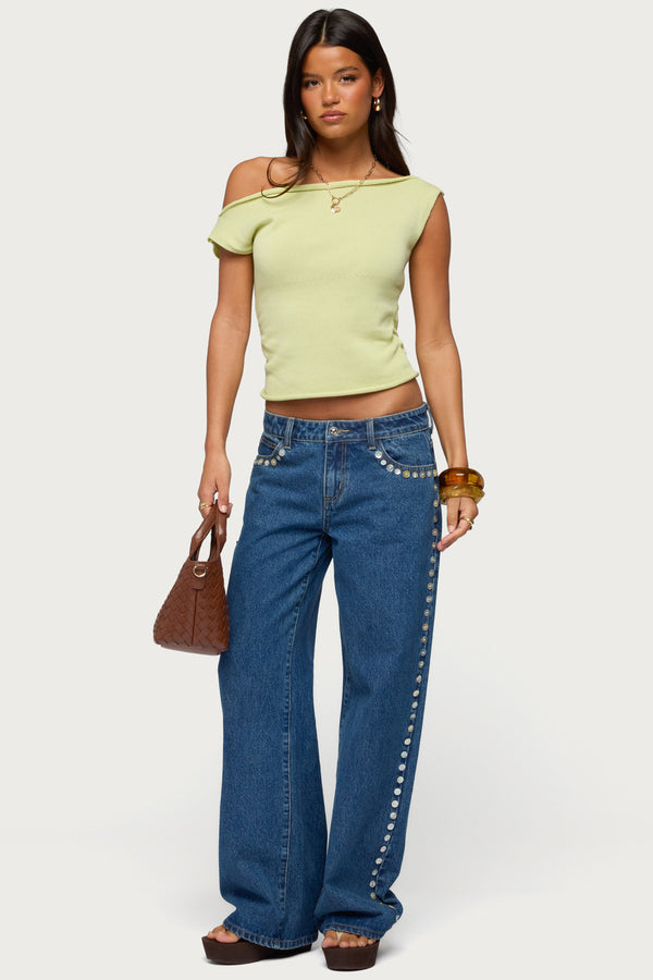 Lauria Off Shoulder Knit Top view 2