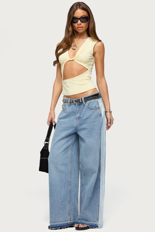 Miranda Twist Cutout Top view 2