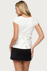 Arla Polka Dot V Neck Top