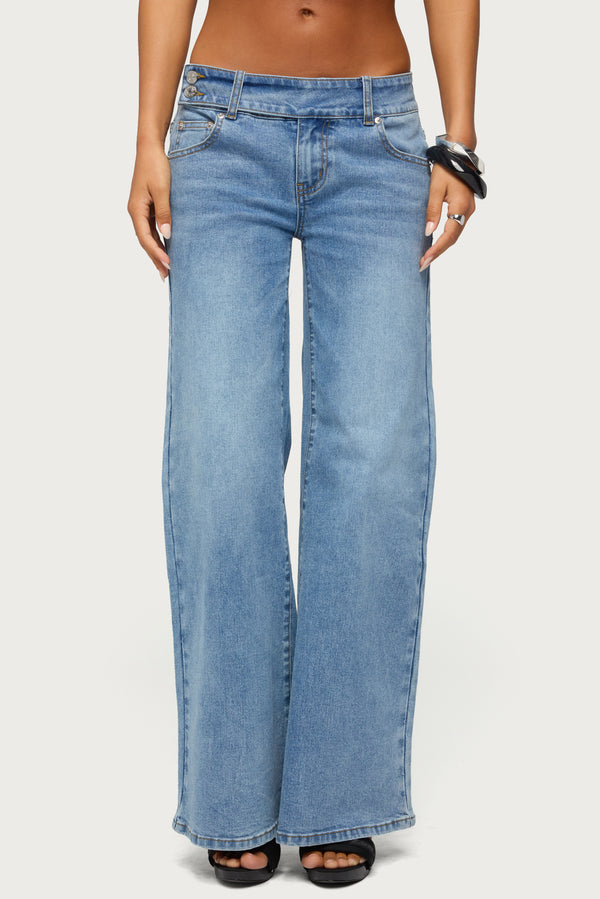 Dale Low Rise Straight Leg Stretchy Jeans view 2