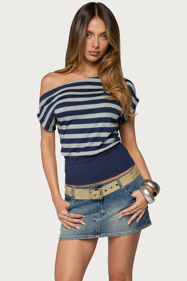 Kittie Striped Off Shoulder Top view 1
