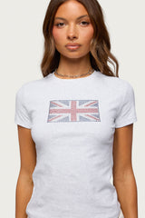 UK Girl Rhinestone T Shirt