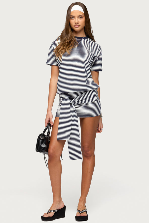 Ardeney Striped T Shirt Mini Dress view 2