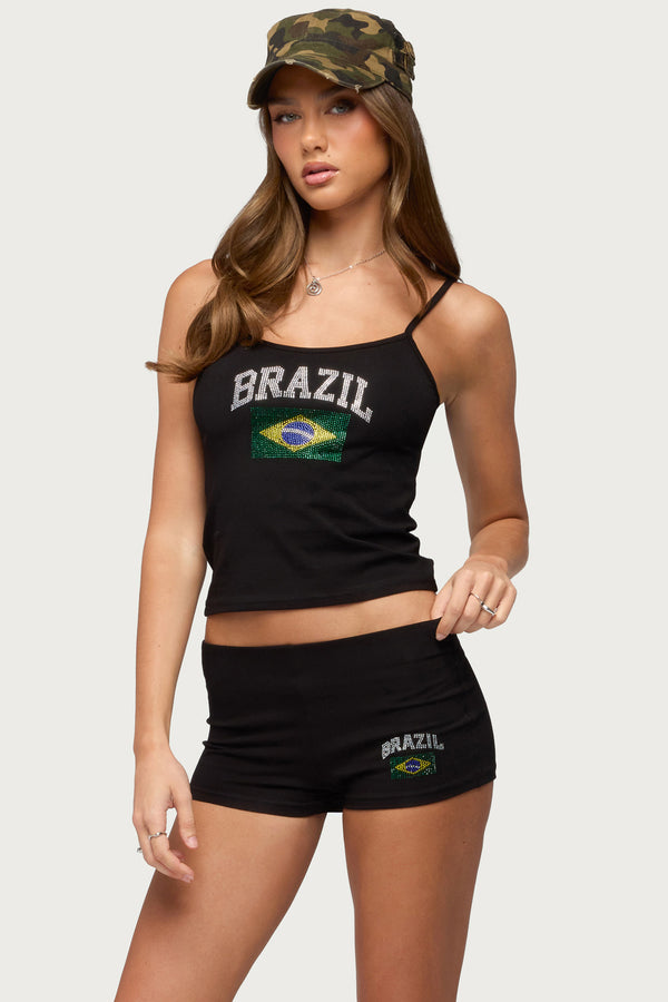 Brazil Rhinestone Tank Top view 2