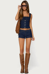 Aggie Denim Micro Shorts
