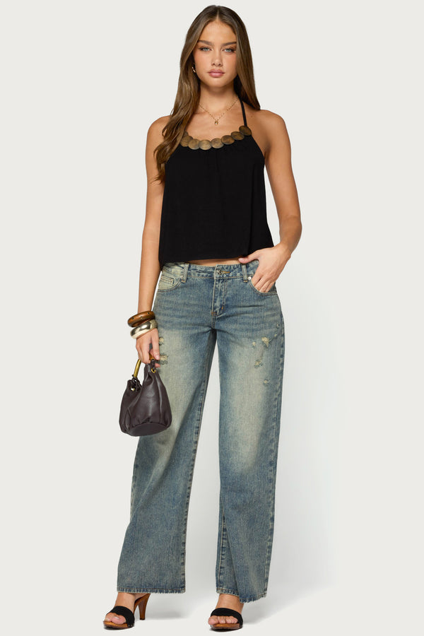 Gale Wood Disc Halter Top view 2