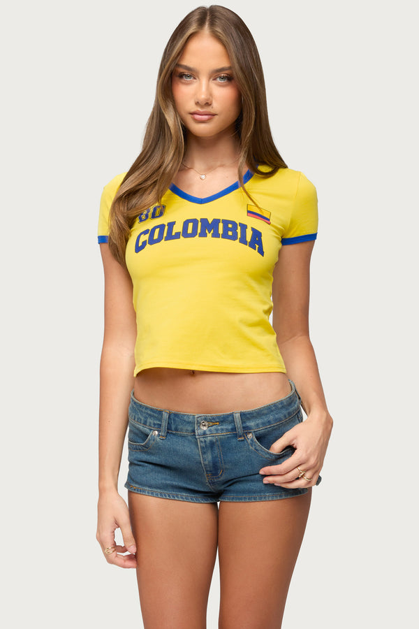 Colombia 08 V Neck T Shirt view 2