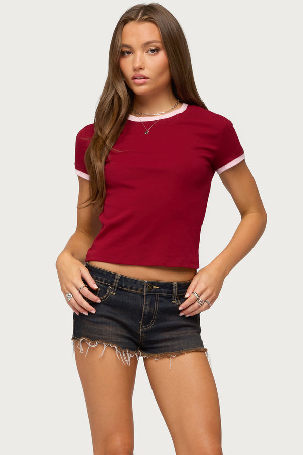 Opaline Contrast T Shirt view 1