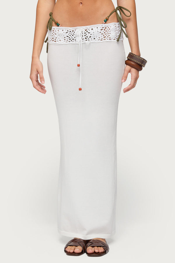 Maven Crochet Waist Knit Maxi Skirt view 2