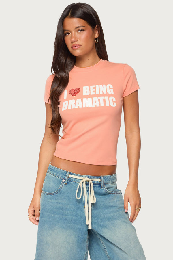 Drama Queen Rhinestone T Shirt view 1