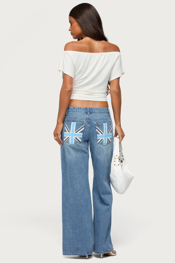 UK Cutie Low Rise Baggy Jeans view 1