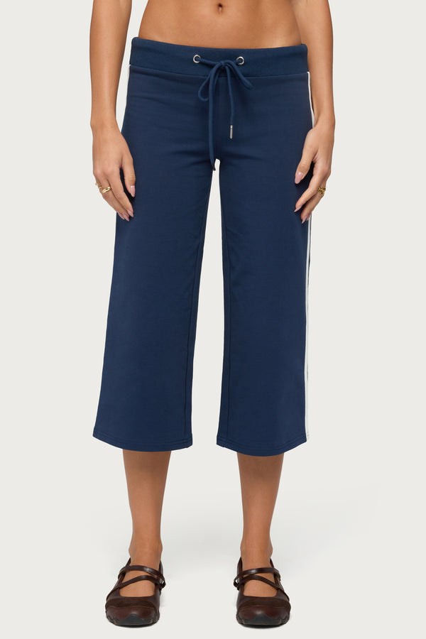 Zanele Side Stripe Capri Sweatpants view 2
