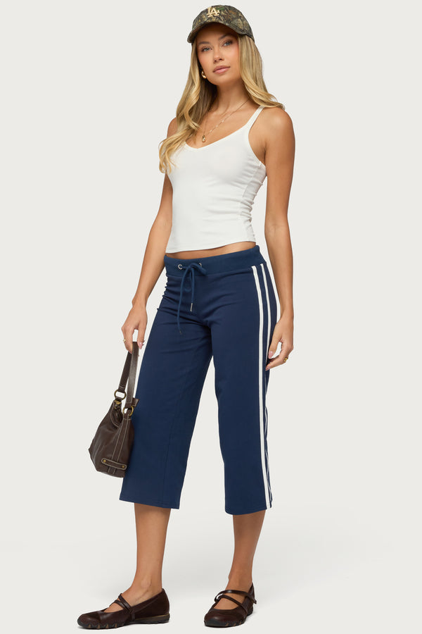 Zanele Side Stripe Capri Sweatpants view 1