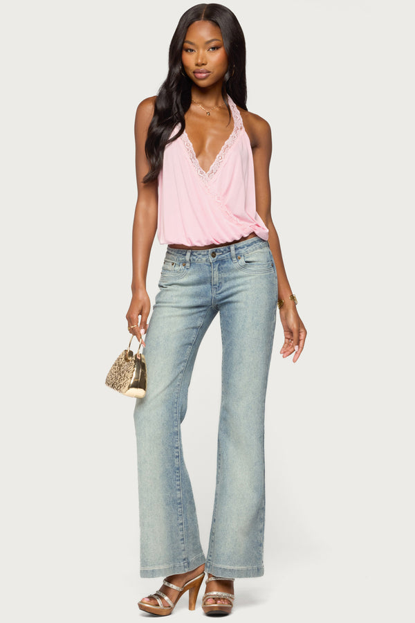 Eilen Lacey Wrap Halter Top view 2