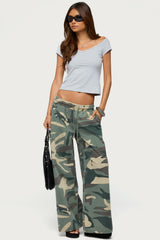 Allen Camo Wide Leg Sweatpants