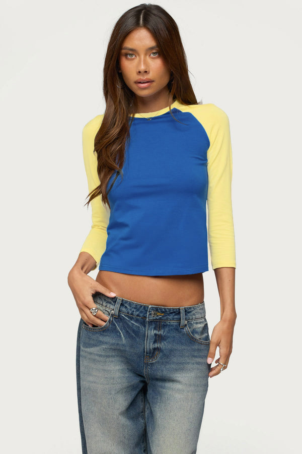 Emana Contrast Raglan Top view 1