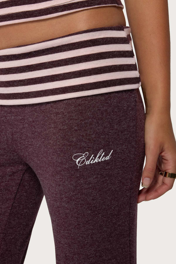 Stay Edikted Stripey Foldover Pants view 2