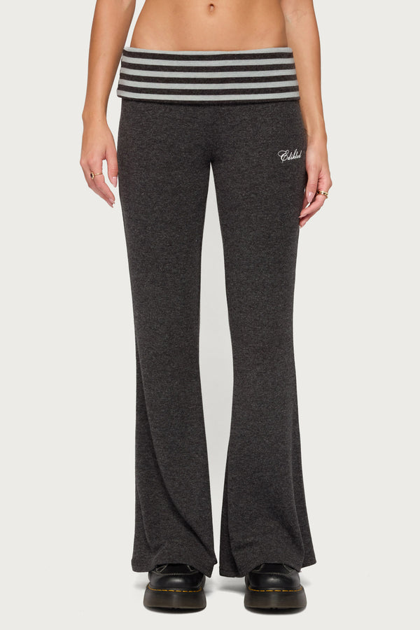 Stay Edikted Stripey Foldover Pants view 2