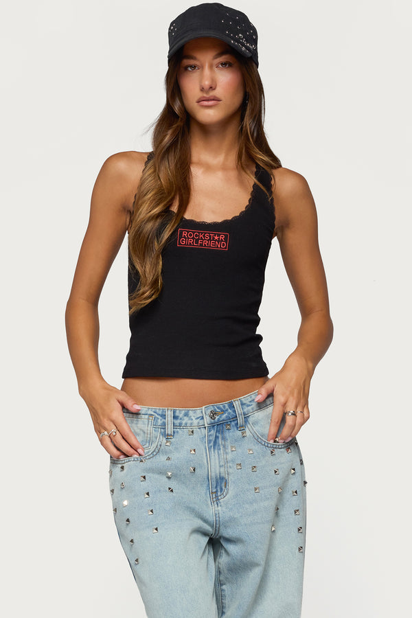 Rockstar Girlfriend Lacey Tank Top view 1