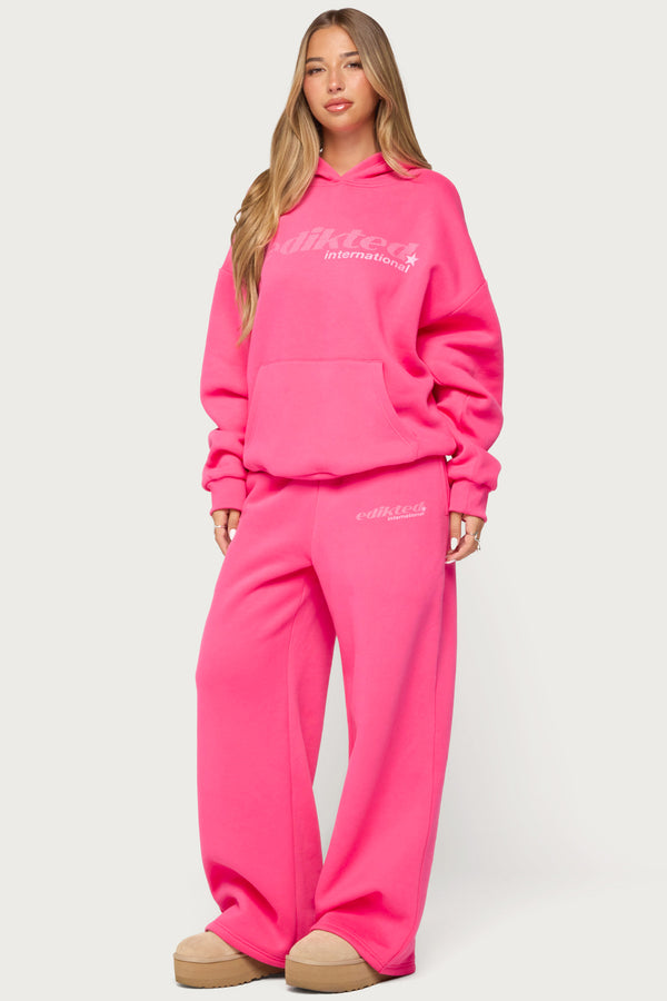 Edikted International Wide Leg Sweatpants view 1