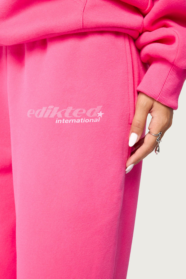 Edikted International Wide Leg Sweatpants view 2