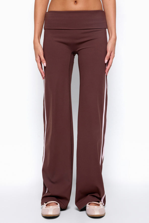 Anica Stripey Mid Rise Foldover Pants view 2