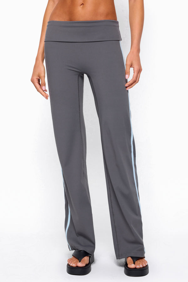Anica Stripey Mid Rise Foldover Pants view 2