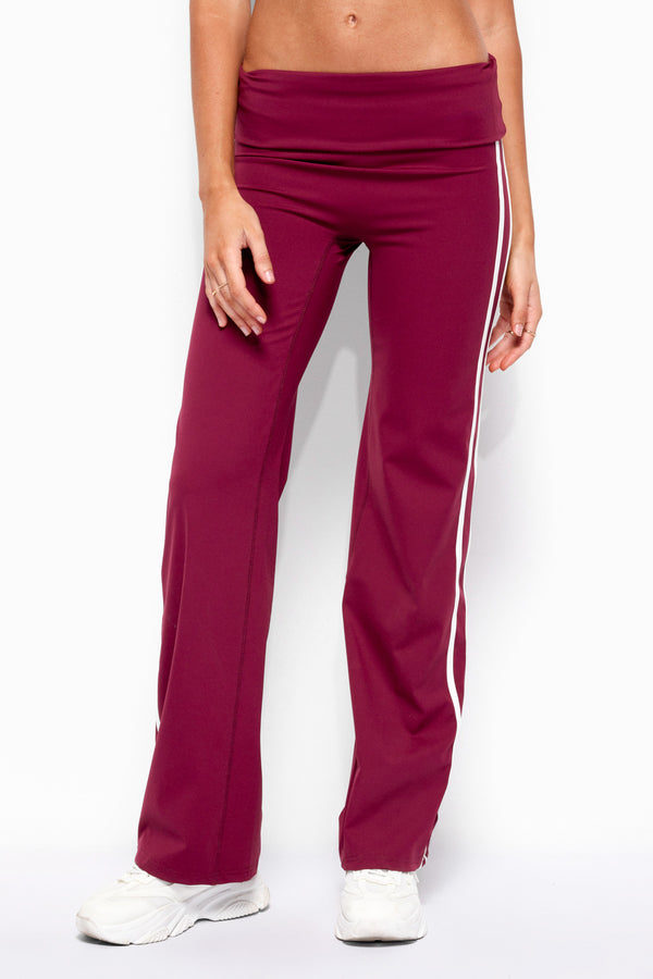 Anica Stripey Mid Rise Foldover Pants view 2