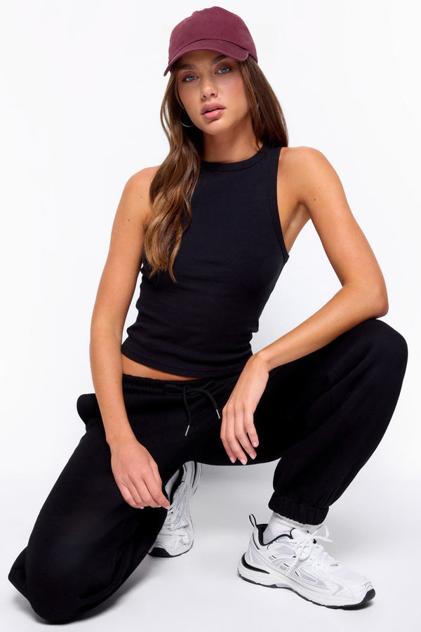 Filipa High Neck Ribbed Tank Top view 1