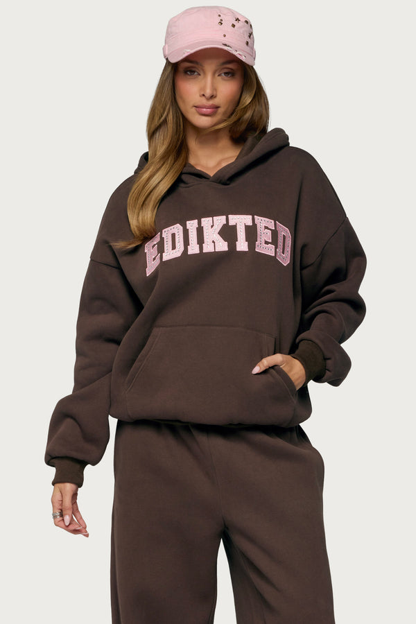 Edikted Glow Rhinestone Hoodie view 2