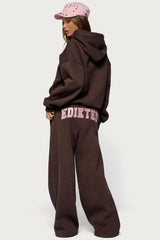 Edikted Glow Rhinestone Sweatpants