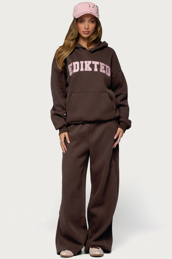 Edikted Glow Rhinestone Sweatpants view 1