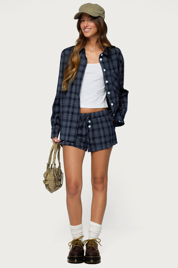 Alessa Plaid Shorts view 1
