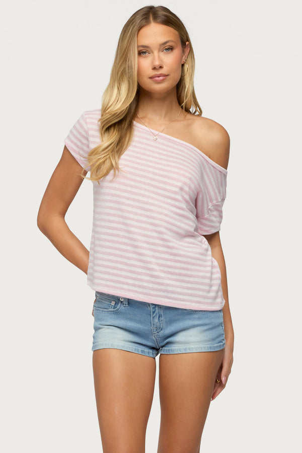 Chanelle Off Shoulder Striped Top view 1