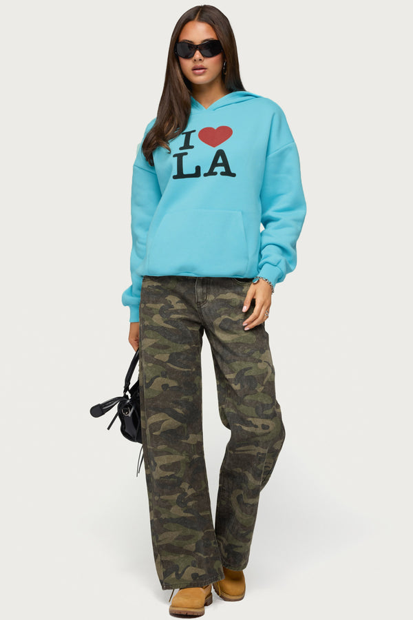 Soya Camo Low Rise Baggy Jeans view 1