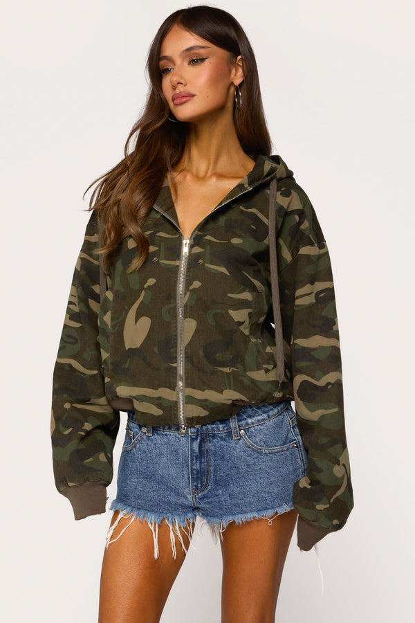 Blanche Camo Hooded Jacket view 2