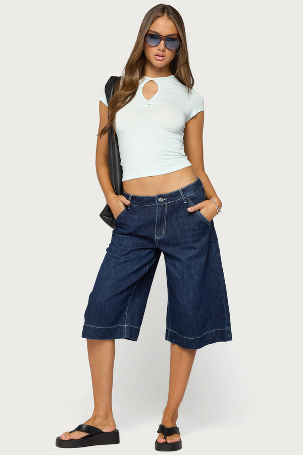 Posea Twist Keyhole Cutout T Shirt view 2